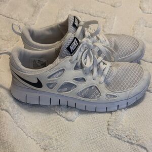 Nike Free Run 2 Youth White Mesh Running Shoes